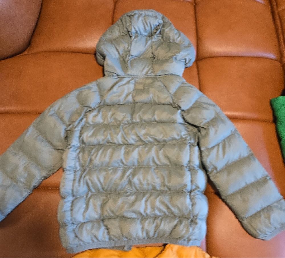 2 Size 4T Wonder Nation Puffer Jackets - Moss Green And Goldenrod - Picture 6 of 10